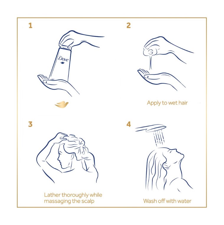 Dove Nourishing Oil Care Shampoo, Frizzy Dry Hair, 175ml